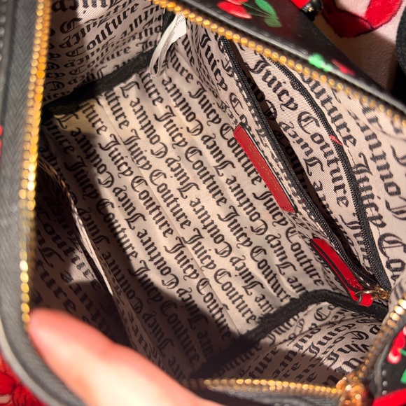 Juicy Couture Black and Red Cherry Satchel - Picture 3 of 4